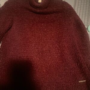 MICHAEL Michael Kors Red Turtleneck Sweater Cozy and Stylish